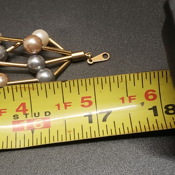 Vintage Avon Multi Color Pearl Beaded Multi Strand Necklace - Picture 2 of 9